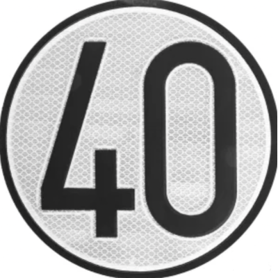 Señal Limitación 40 Km/h Homologada