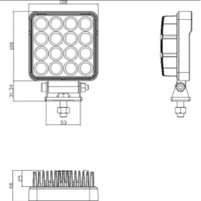 Luz De Trabajo Led 25 W