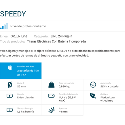 Tijera eléctrica poca SPEEDY